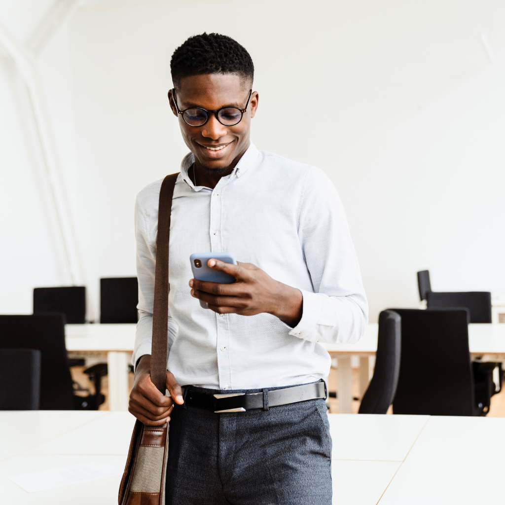 Barbados Collection Man using phone